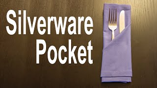 Napkin Silverware Pocket Tutorial  Angled Pocket [upl. by Naic]