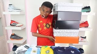 Unboxing 5 Epic Pairs of World Cup Football Boots  Soccer Shirts adidas amp Nike [upl. by Joette]