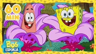 ¡Una hora con los momentos MÁS DIVERTIDOS de Bob Esponja  Bob Esponja en Español [upl. by Kerrie]