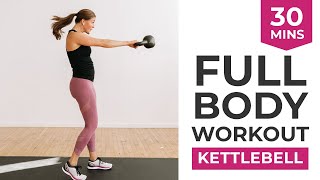 30Minute Kettlebell Workout for Women  Full Body Kettlebell Workout [upl. by Cinamod]