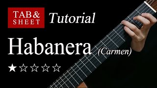 Habanera  Guitar Lesson  TAB [upl. by Acyre622]