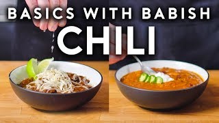 Carnivorous Chili amp Vegetarian Chili  Basics with Babish [upl. by Dwaine]