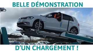 DÉMONSTRATION CHARGEMENT PORTEVOITURES  Transports Rabouin [upl. by Coveney]