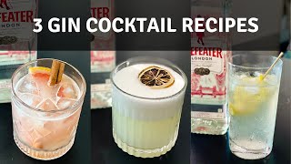 3 Easy to Make Gin Cocktails Recipes [upl. by Nnylyram]