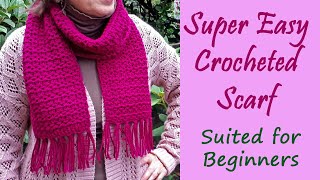 CROCHET Super Easy Crochet Scarf for Beginners [upl. by Antons181]