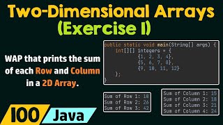 TwoDimensional Arrays in Java Exercise 1 [upl. by Kelam]