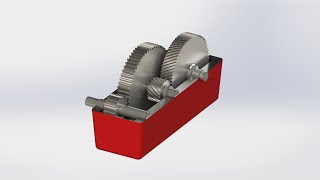 Speed Reducer Gear Box in SolidWorks [upl. by Fonville]