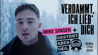 MIKE SINGER  Verdammt ich lieb‘ dich Gestört aber GeiL Remix Lyric Video [upl. by Nwahsel]