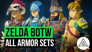 Zelda Breath of the Wild  All Armor Sets amp Where to Get Them [upl. by Laszlo282]