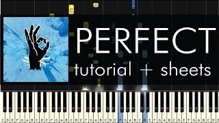 Ed Sheeran  Perfect  Piano Tutorial  Sheets [upl. by Zeret]