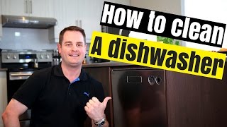 HOW TO CLEAN YOUR DISHWASHER QUICK amp EASY [upl. by Enitnemelc642]