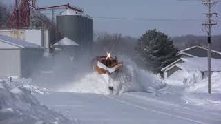 Train Snow Plowing Action in Minnesota [upl. by Orson]