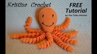 Crochet Octopus Amigurumi Tutorial Heklanje hobotnice [upl. by Gide]