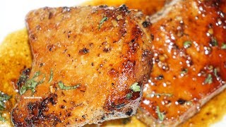 Honey Glazed Pork Chops Extremely Juicy  Must try [upl. by Arbmat]