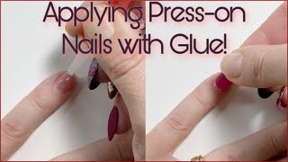 How to apply Presson Nails with GLUE [upl. by Roid]