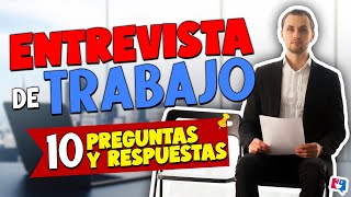 🥇ENTREVISTA de TRABAJO en INGLÉS 10 preguntas y respuestas [upl. by Htebazila]