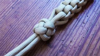 How To Tie A Four Strand Crown And Diamond Knot [upl. by Zsa Zsa]