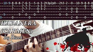 Habanera Carmen  Bizet  Classical Guitar Lesson TABS [upl. by Aduh260]