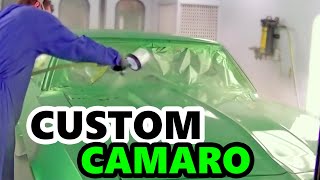 Custom Candy Euphoria A Full Car Paintjob Transforming the 68 Camaro into a Green Candy Dream [upl. by Lyrehc]