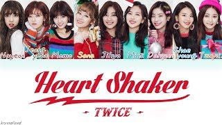 TWICE 트와이스  Heart Shaker HANROMENG Color Coded Lyrics [upl. by Nyvlem]