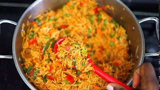 Jollof Rice Recipe  With Vegetables [upl. by Joellen805]