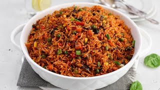 DELICIOUS VEGETABLE JOLLOF RICE NO MEAT STOCK [upl. by Aniratak]