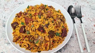 HOW TO MAKE THE BEST NATIVE JOLLOF RICE UPGRADED RECIPENIGERIAN JOLLOF RICEPALM OIL RICE [upl. by Doloritas716]