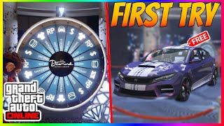 UPDATED HOW TO WIN THE PODIUM CAR EVERY SINGLE TIME IN GTA 5 ONLINE 2023 PODIUM WHEEL METHOD [upl. by Norha205]