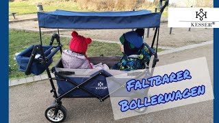 FALTBARER BOLLERWAGEN VON KESSER 💙 PRAKTISCH  Mary Jano [upl. by Ennaecarg]