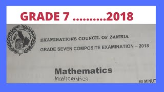 ECZ 2018 Grade 7 Mathematics paper solved [upl. by Kriste]