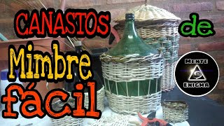 Como hacer canasto de mimbre tutorial completo paso a paso [upl. by Zins764]