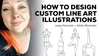 How to Create Clean LINEART drawing in Procreate TUTORIAL [upl. by Gorga]