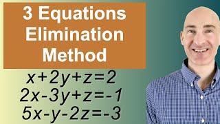 Solving Systems of 3 Equations Elimination [upl. by Anstice]