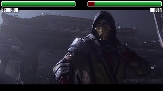 Scorpion vs Raiden WITH HEALTHBARS  HD  Mortal Kombat 11 Trailer [upl. by Tonie530]