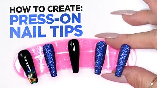 How to Create PressOn Nails Using Full Cover Tips [upl. by Hsakaa]