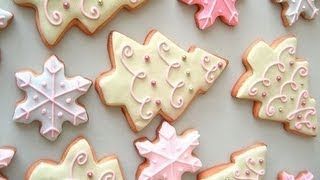 Biscotti di Natale decorati con ghiacciaRICETTA SEMPLICE e VELOCE [upl. by Aicaca]