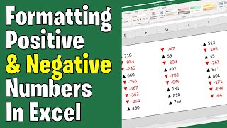 Formatting Positive amp Negative Numbers In Excel [upl. by Natsrik]