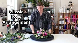 How To Make A Posy Flower Arrangement In Floral Foam [upl. by Giuliana192]