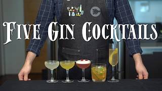 The 5 Easiest GIN Cocktails to Make at Home [upl. by Nerwal]