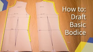 DETAILED HOW TO MAKE BASIC BODICE BLOCK PATTERN  KIM DAVE [upl. by Reilly]