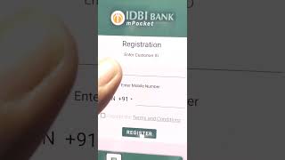 IDBI Bank mobile banking Go mobile mpocket registration [upl. by Beaner]