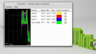 Monitor Hardware Temperature CPU In Linux Mint Ubuntu Using Psensor [upl. by Goldfarb]