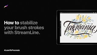 How to stabilize your brush strokes with StreamLine in Procreate [upl. by Ayotl677]