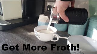 How to Get More Froth from Your Nespresso Coffee Aeroccino  Nespresso tips and help [upl. by Dag]