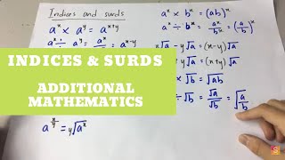 Add Maths Indices amp Surds Explained  Concept and Examples [upl. by Tterraj]