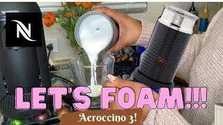 How To Foam Milk With Aeroccino 3 Make Coffee With Foam Tips amp Tricks  Easy Foamed Latte Recipe [upl. by Yorker]