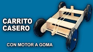 Como Hacer un Coche o Carro Casero de Madera Con Motor a Goma Paso a Paso│Rubber Car│Carrito Casero [upl. by Nnayram255]