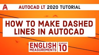 How to Make Dashed Lines in Autocad  Autocad LT 2020 Tutorial [upl. by Tamaru]