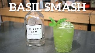 Basil Smash Gin Cocktail Recipe [upl. by Fleeta]