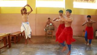 Kathakali Class For Kathakali At Kerala Kalamandalam Thrissur Keral India [upl. by Arimas]